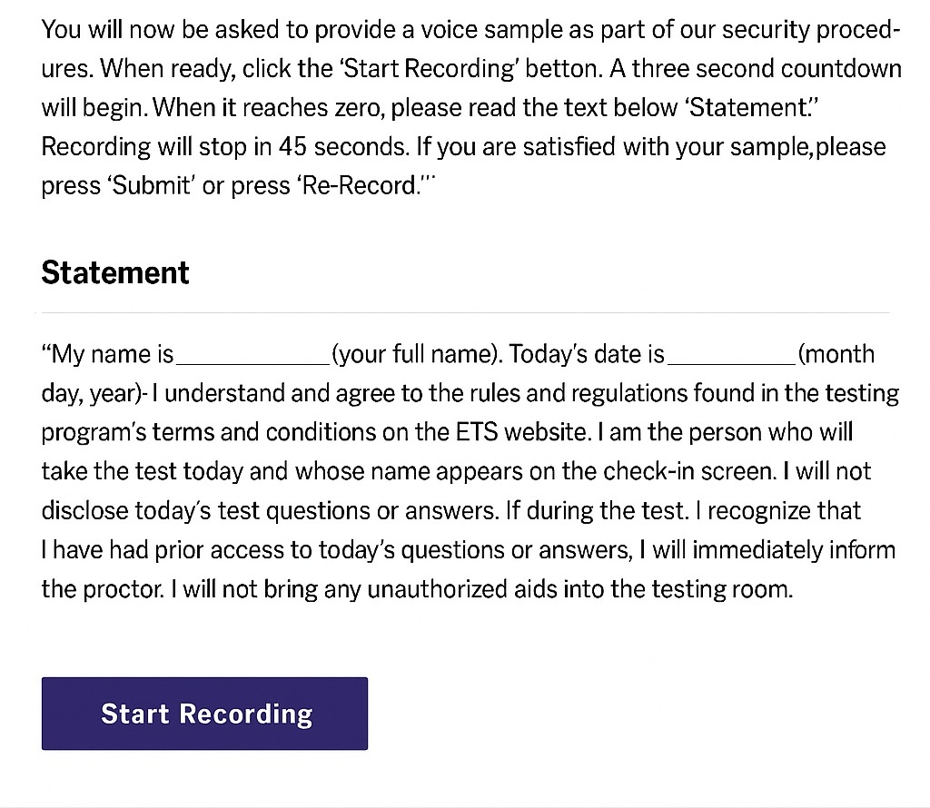 ETS Audio Capture términos